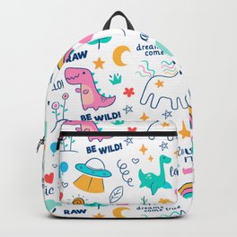 kids Backpack | Kids, Sweet, Cool, Typography, Illustration, Watercolor, Graphicdesign, Pattern, Oil, Digital 