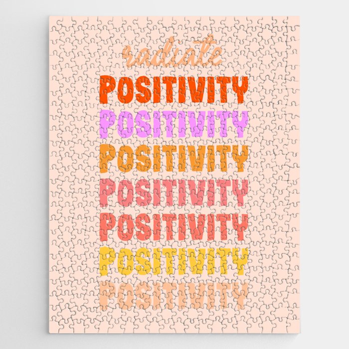 Radiate Positivity - Optimistic words Jigsaw Puzzle