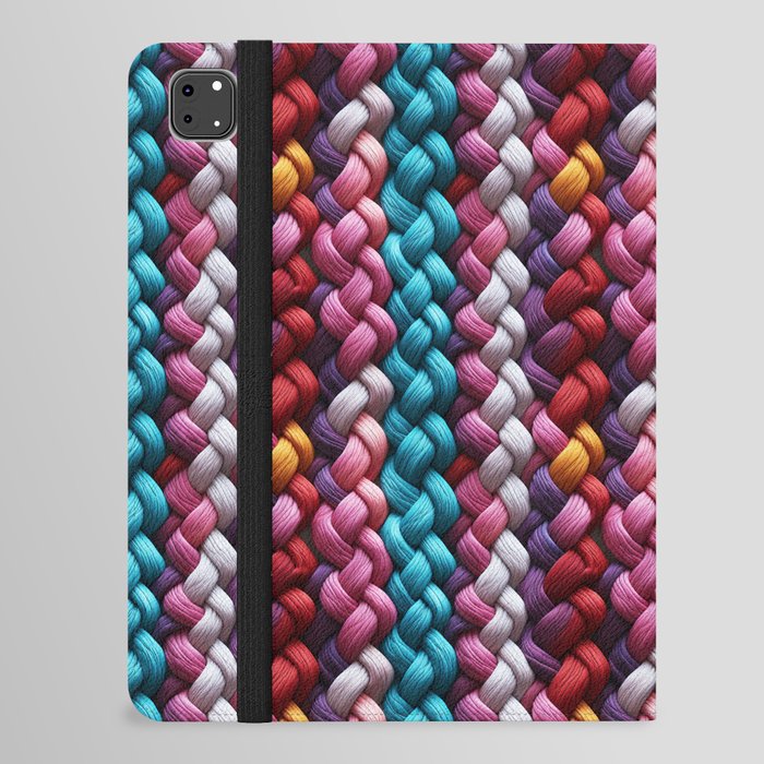 Colorful braided yarn design iPad Folio Case