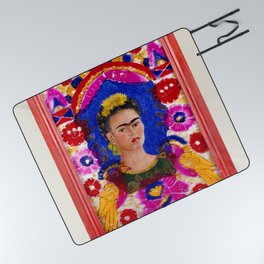 Frida Kahlo - The Frame, 1938 - Exhibition Poster - Art Print Picnic Blanket