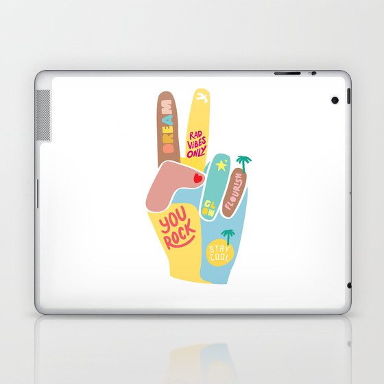 Motivational Peace Sign Laptop & iPad Skin