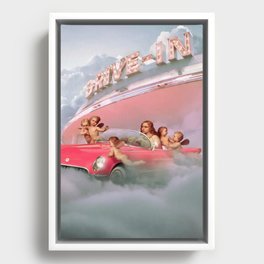 Heavens Drive-In Framed Canvas