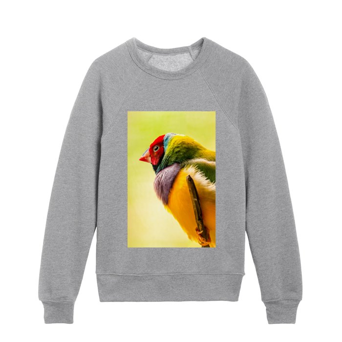 Gouldian Finch Kids Crewneck