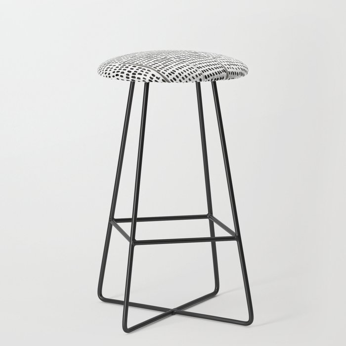 Categorize Print in Black and White Bar Stool