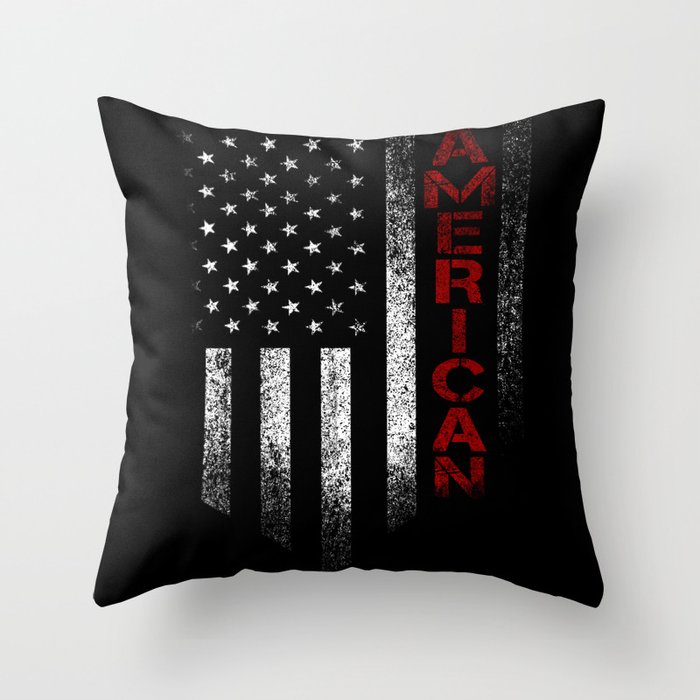 american red line Throw Pillow