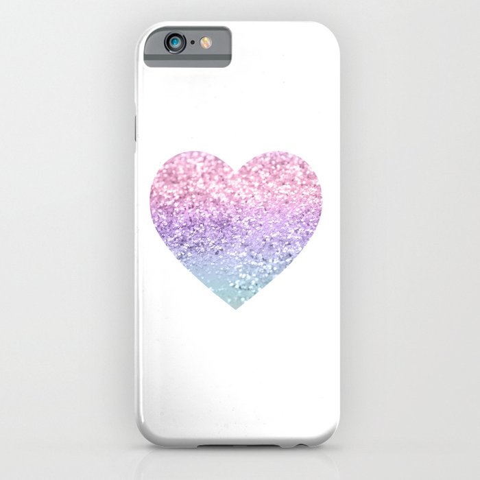 Unicorn Girls Glitter Heart #1 (Faux Glitter) #shiny #pastel #decor #art #society6 iPhone Case