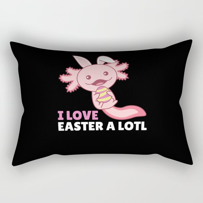 Easter Axolotl Easter Bunny I love easter a lotl Rectangular Pillow