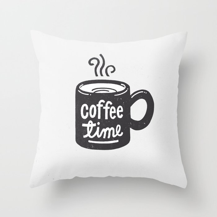 Coffee Time Throw Pillow