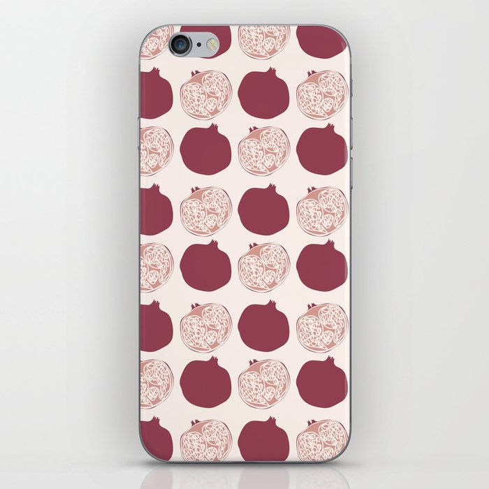 Pomegranate fruit print iPhone Skin