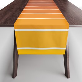 Gradient Arch IX Retro Orange Mid Century Modern Rainbow Table Runner