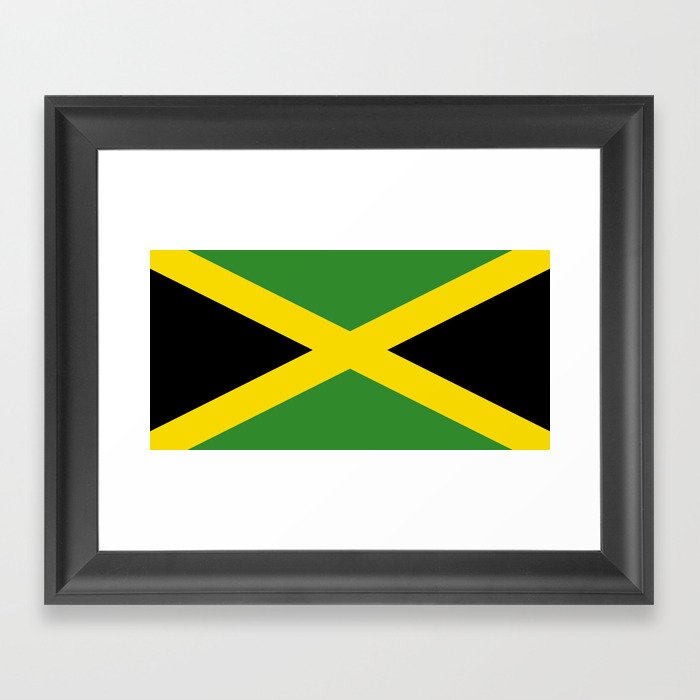 Flag of Jamaica Jamaican Flag Framed Art Print