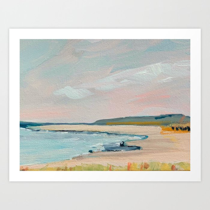 Pastel Crane Beach Art Print