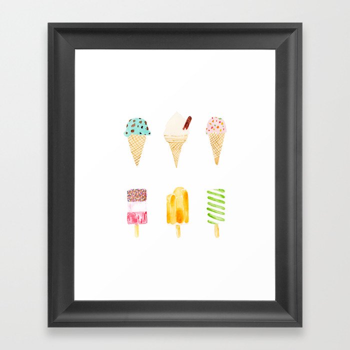 ice cream selection Framed Art Print