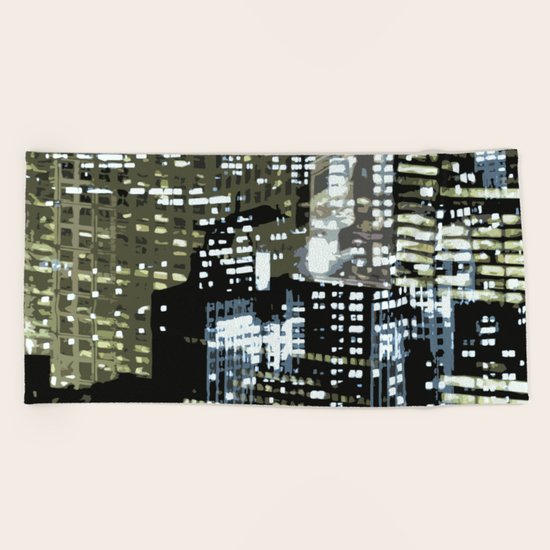 Night City 1 Beach Towel