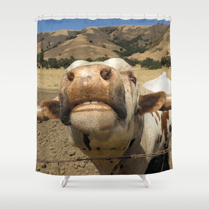Funny bull Shower Curtain