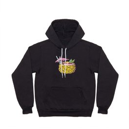 Pineapple cocktail with small umbrella drink straw Hoody