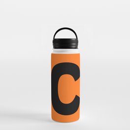 letter C (Black & Orange) Water Bottle