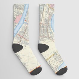 New Orleans Vintage Map Socks