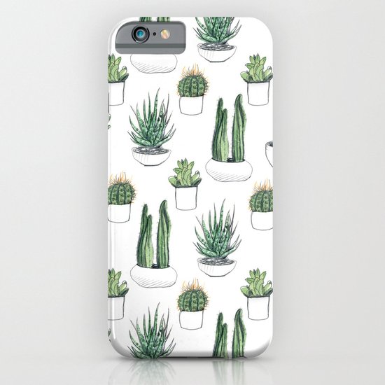 watercolour cacti and succulent iPhone & iPod Case