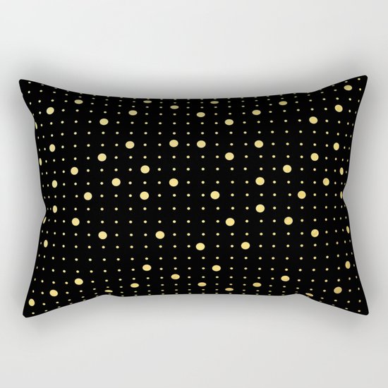 Pin Points Gold Rectangular Pillow