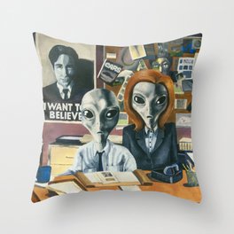 X-Files - Agent Grey Throw Pillow