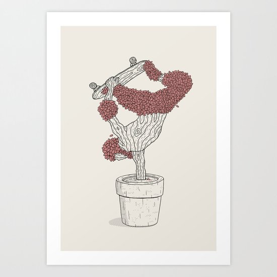 Handplant Art Print