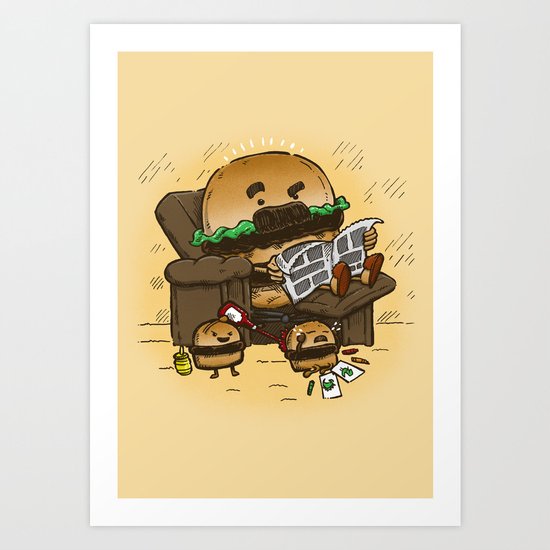 The Dad Burger Art Print