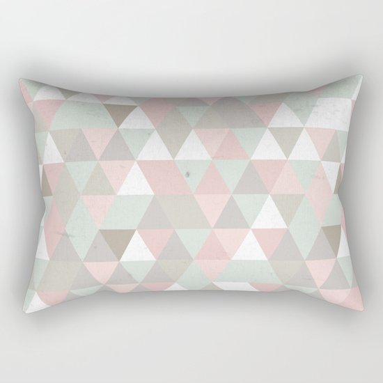 Shabby chic triangles Rectangular Pillow