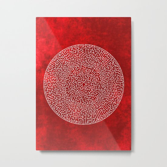 THE RED LABYRINTH Metal Print