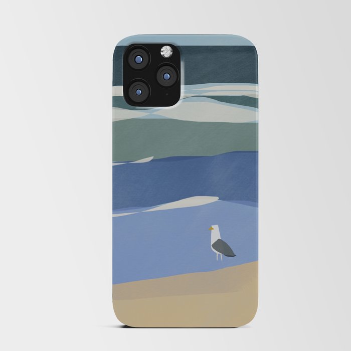Waves and seagull iPhone Card Case