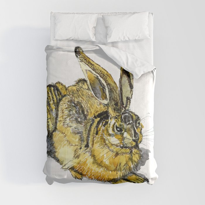 Young Hare inspired by Dürer Comforter