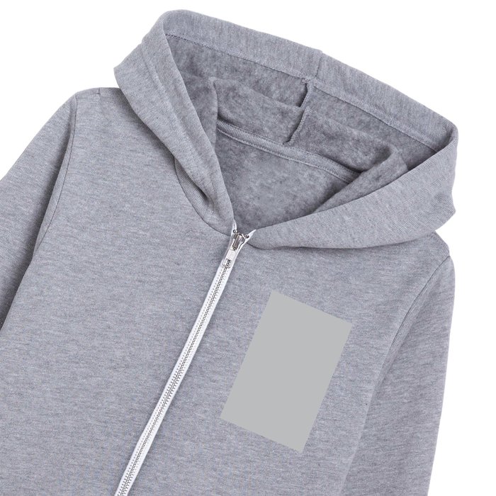 Light Gray Solid Color Pairs Pantone Glacier Gray 14-4102 TCX Kids Zip Hoodie