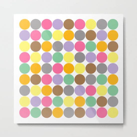 Candy Rounds White (Coal available too) Metal Print