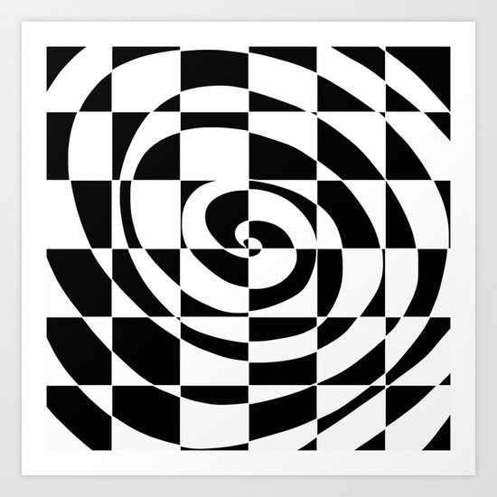 Black And White Swirl Art Print