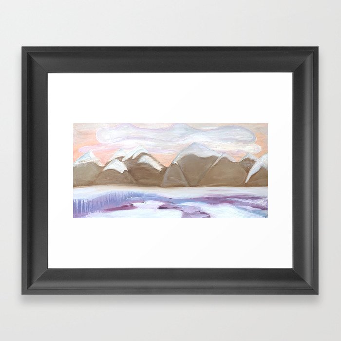 Mountain Scene, Nursery Wall Decals, Pink Mountains