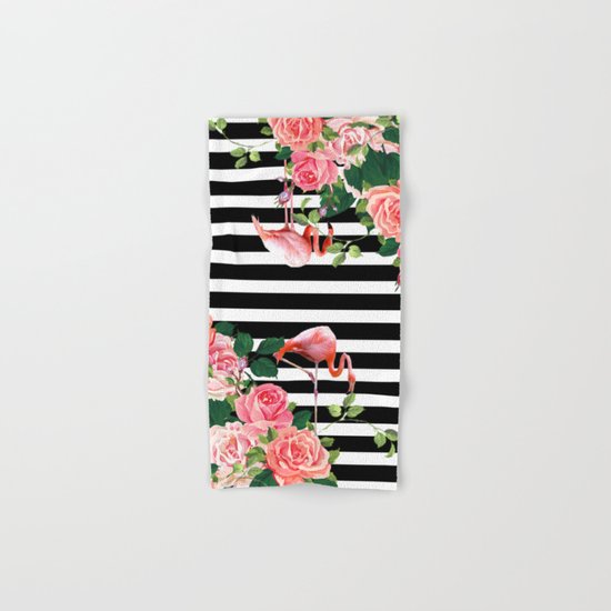 tropical flamingo Hand & Bath Towel