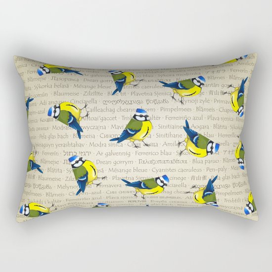 Pretty cyanistes Rectangular Pillow