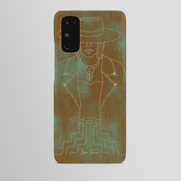 Lady Outlaw Rust & Distressed Turquoise Android Case