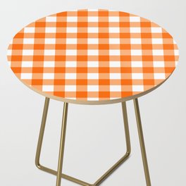 Classic Check - deep orange Side Table