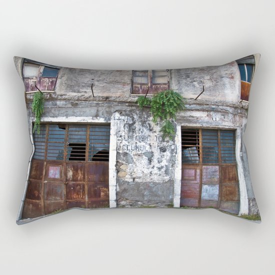 Old Sicilian facade of Taormina Rectangular Pillow
