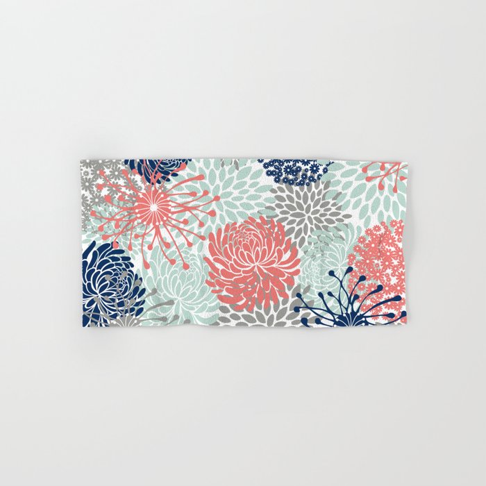 Fl Print C Pink Pale Aqua Blue Gray Navy Hand Bath Fl Print C Pink Pale Aqua Blue Gray Navy Hand Bath