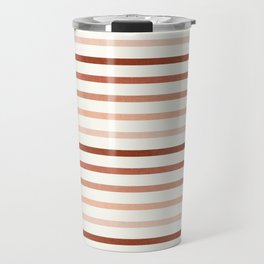 terra cotta stripes  Travel Mug