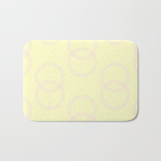 Simply Infinity Link Pink Flamingo on Pale Yellow Bath Mat
