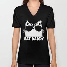 Cat Daddy V Neck T Shirt