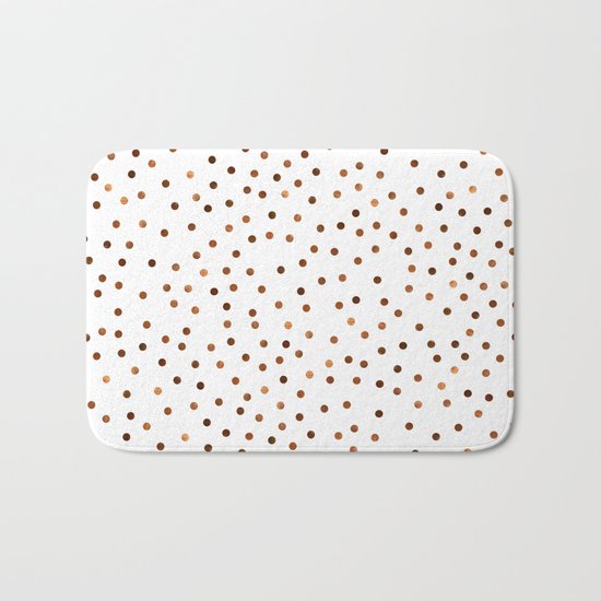 Copper Dots Pattern Bath Mat