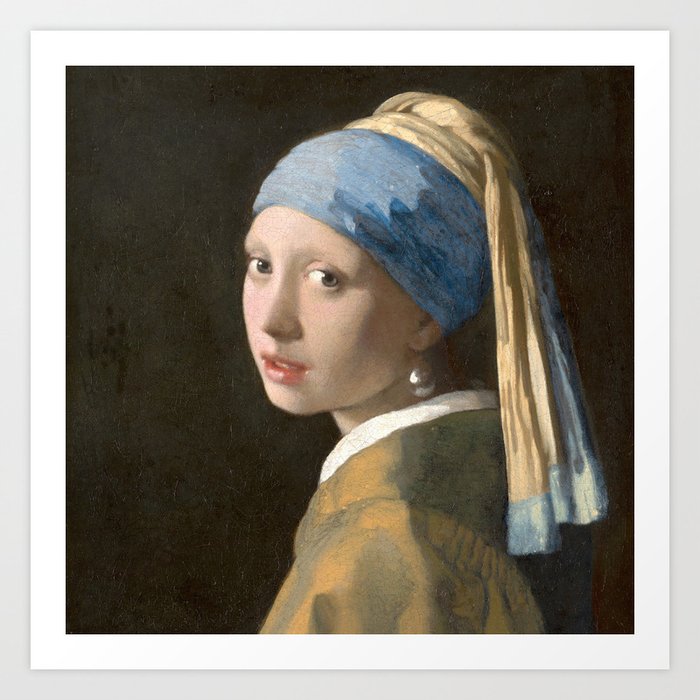 Johannes Vermeer - Girl with the pearl earring (1665) Art Print