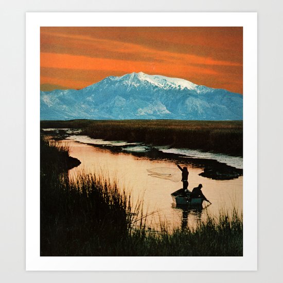 catching the blues Art Print