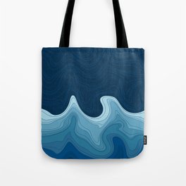 Blue Waves Tote Bag