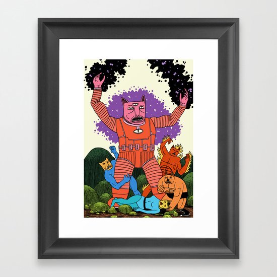 Catastic Four Framed Art Print