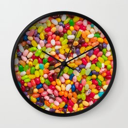 Gourmet Jelly Bean Pattern  Wall Clock | Photograph, Fun, Candyland, Jellybean, Desserts, Colorful, Halloween, Easter, Pattern, Digital 